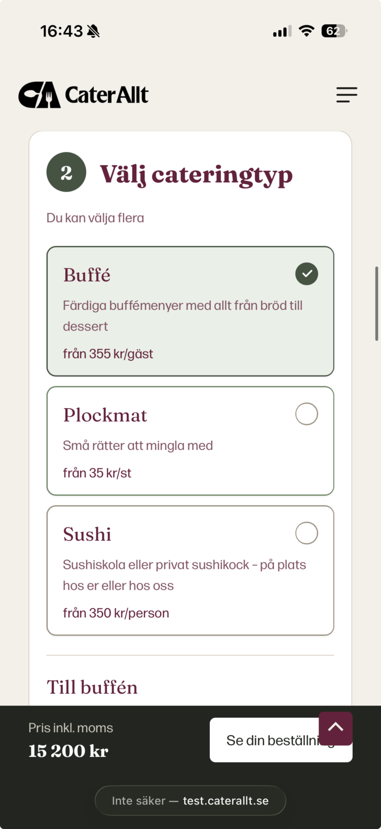 Boka catering & festvåning – Se priset direkt CaterAllt